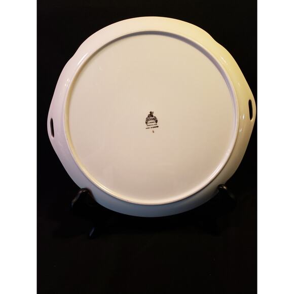 SALE Pickard China USA Ivory n Gold Square Handled Cake Plate 11 1/8 inch - Picture 3 of 9